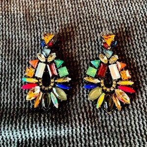 Stella and Dot jeweled, pierced earrings